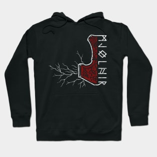 The hammer of Thor with lightning - Mjolnir Hoodie